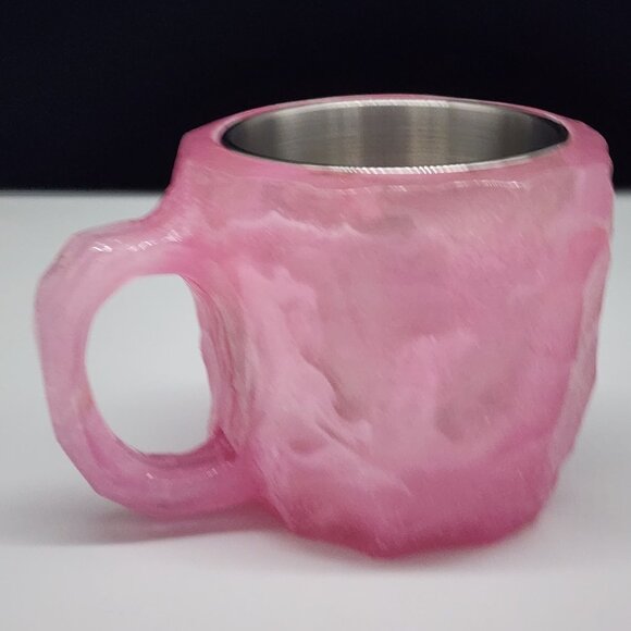 Mineral Crystal Resin Mug Pink Mineral Crystal Coffee Mug - Picture 4 of 7